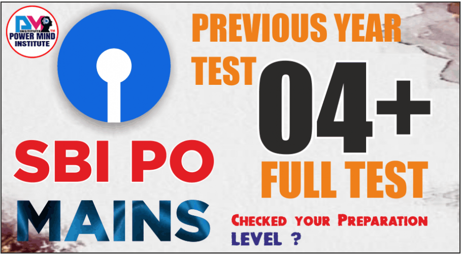 SBI PO Main PYQ Full Test Series