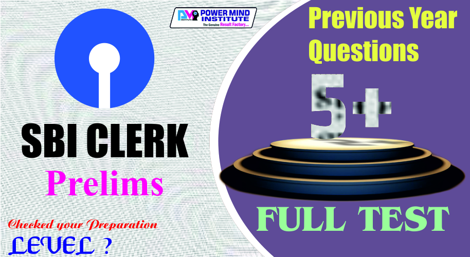 SBI Clerk Prelims PYQ Test Series
