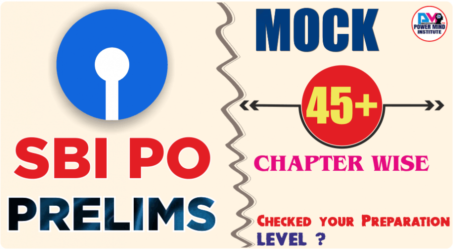 SBI PO Pre Mock Chapter Wise Test Series