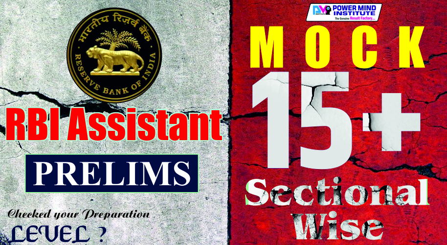 RBI Assistant Prelims Section wise Test Series